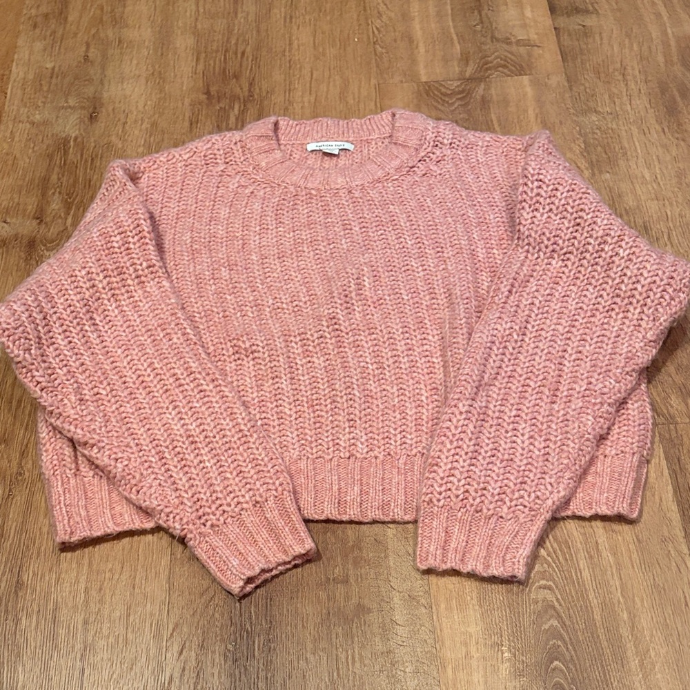 American Eagle Cozy Pink Knit Sweater